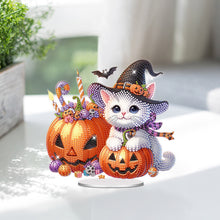 Load image into Gallery viewer, Acrylic Halloween Cat Diamond Painting Desktop Decorations for Home Office Decor