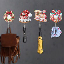 Load image into Gallery viewer, 6Pcs Acrylic Christmas Donuts Diamond Art Craft Wall Hooks Gift DIY Crafts Decor