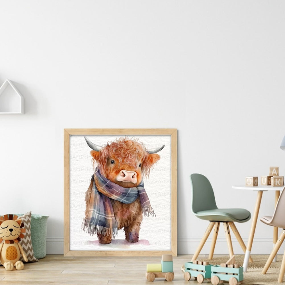 Cute Yak - Full 18CT Stamped Cross Stitch 40x45CM - Huacan