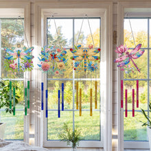 Load image into Gallery viewer, 4Pcs Dragonfly Diamond Wind Chime Double Sided Acrylic DIY Wind Chime Handicraft