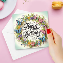 Load image into Gallery viewer, 4PCS DIY Diamond Art Greeting Cards for Festivals and Celebrations (Birthday )