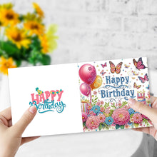 Load image into Gallery viewer, 4PCS DIY Diamond Art Greeting Cards for Festivals and Celebrations (Birthday )