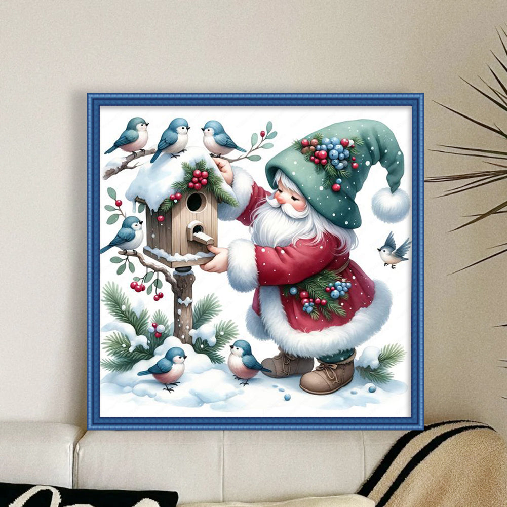 Goblin And Bird - Full 11CT Stamped Cross Stitch 40x40CM - Yishu