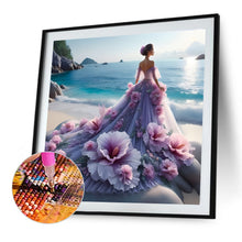 Load image into Gallery viewer, Girl With A Fancy Skirt 40*40CM(Canvas) Full Round Drill Diamond Painting