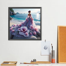 Load image into Gallery viewer, Girl With A Fancy Skirt 40*40CM(Canvas) Full Round Drill Diamond Painting