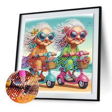 Load image into Gallery viewer, Funny Old Lady 30*30CM(Canvas) Partial Special Shaped Drill Diamond Painting