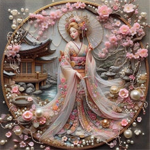 Load image into Gallery viewer, Japanese Beauty 40*40CM(Canvas) Full Round Drill Diamond Painting