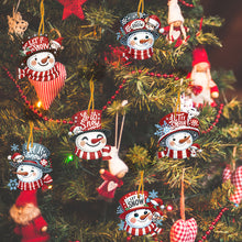 Load image into Gallery viewer, Christmas 6Pcs Acrylic Special Shaped Winter Snowman 5D DIY Diamond Art Hanging Decor