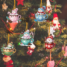 Load image into Gallery viewer, Christmas 5Pcs Acrylic Special Shaped Snowman Dessert 5D DIY Diamond Art Hanging Decor