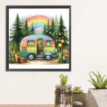 Load image into Gallery viewer, Camping Van 30*30CM(Canvas) Full Round Drill Diamond Painting