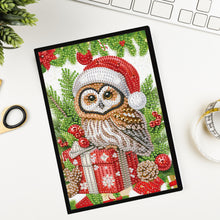 Load image into Gallery viewer, 50 Pages A5 Special Shaped Christmas Owl 5D Diamond Painting Notebook for Teens