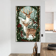 Load image into Gallery viewer, Moose In The Snow 50*70CM(Canvas) Full Round Drill Diamond Painting