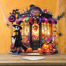 Load image into Gallery viewer, Acrylic Halloween Theme Table Top Diamond Painting Ornament Kits (Candy Shop)