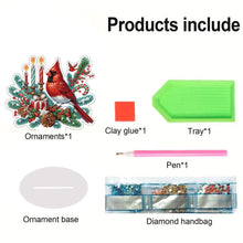 Load image into Gallery viewer, Christmas Table Top Diamond Painting Ornament Kits for Home Office (Cardinal)