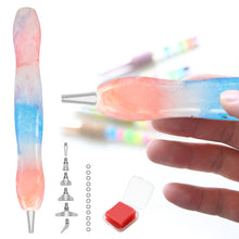 Load image into Gallery viewer, Diamond Painting Art Sticky Drill Dot Pen Stylus Diamond Art Pen (Orange Blue)