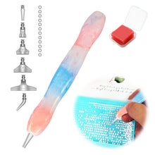 Load image into Gallery viewer, Diamond Painting Art Sticky Drill Dot Pen Stylus Diamond Art Pen (Orange Blue)