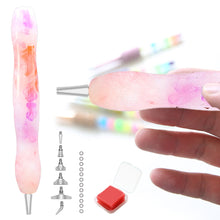 Load image into Gallery viewer, Diamond Painting Art Sticky Drill Dot Pen Stylus Diamond Art Pen (Orange Purple)