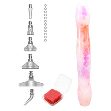 Load image into Gallery viewer, Diamond Painting Art Sticky Drill Dot Pen Stylus Diamond Art Pen (Orange Purple)