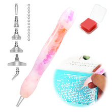 Load image into Gallery viewer, Diamond Painting Art Sticky Drill Dot Pen Stylus Diamond Art Pen (Orange Purple)
