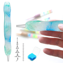 Load image into Gallery viewer, Diamond Painting Art Sticky Drill Dot Pen Stylus Diamond Art Pen (Blue Green)