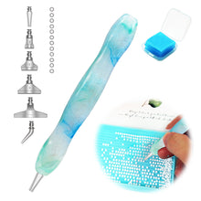 Load image into Gallery viewer, Diamond Painting Art Sticky Drill Dot Pen Stylus Diamond Art Pen (Blue Green)