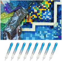 Load image into Gallery viewer, Diamond Painting Art Sticky Drill Dot Pen Stylus Diamond Art Pen (Blue White)