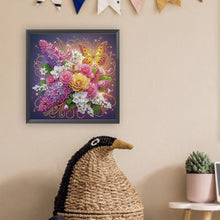 Load image into Gallery viewer, Flower Butterfly 40*40CM(Canvas) Partial Special Shaped Drill Diamond Painting