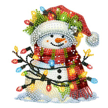 Load image into Gallery viewer, 2D Flat Christmas Snowman DIY Diamond Painting Kit Acrylic Shaking Head Ornament