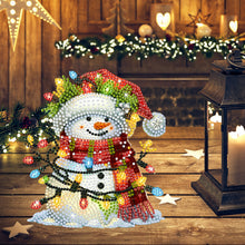 Load image into Gallery viewer, 2D Flat Christmas Snowman DIY Diamond Painting Kit Acrylic Shaking Head Ornament