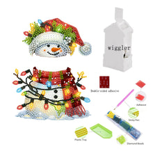 Load image into Gallery viewer, 2D Flat Christmas Snowman DIY Diamond Painting Kit Acrylic Shaking Head Ornament