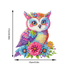 Load image into Gallery viewer, 2D Flat Flower Owl DIY Diamond Painting Kit Acrylic Shaking Head Ornament Gifts