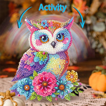 Load image into Gallery viewer, 2D Flat Flower Owl DIY Diamond Painting Kit Acrylic Shaking Head Ornament Gifts