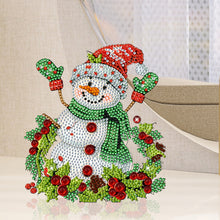 Load image into Gallery viewer, 2D Flat Christmas Snowman DIY Diamond Painting Kit Acrylic Shaking Head Ornament