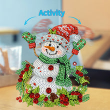 Load image into Gallery viewer, 2D Flat Christmas Snowman DIY Diamond Painting Kit Acrylic Shaking Head Ornament