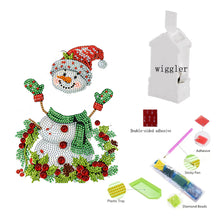 Load image into Gallery viewer, 2D Flat Christmas Snowman DIY Diamond Painting Kit Acrylic Shaking Head Ornament