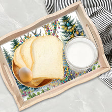 Load image into Gallery viewer, Diamond Painting Wooden Serving Tray Diamond Art Dining Plate (Christmas Elk)