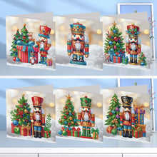 Load image into Gallery viewer, 6PCS DIY Nutcracker Diamond Art Greeting Cards Congratulations Cards & Gifts
