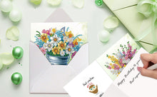Load image into Gallery viewer, 6PCS DIY Flower Bucket Diamond Art Greeting Cards Congratulations Cards & Gifts
