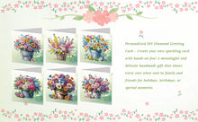 Load image into Gallery viewer, 6PCS DIY Flower Bucket Diamond Art Greeting Cards Congratulations Cards & Gifts