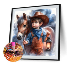 Load image into Gallery viewer, Cowboy Boy 30*30CM(Canvas) Full Round Drill Diamond Painting
