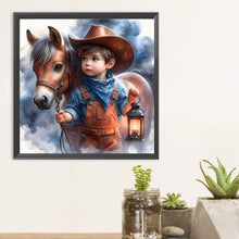 Load image into Gallery viewer, Cowboy Boy 30*30CM(Canvas) Full Round Drill Diamond Painting