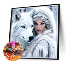 Load image into Gallery viewer, Beautiful Snow Wolf 40*40CM(Canvas) Full Round Drill Diamond Painting