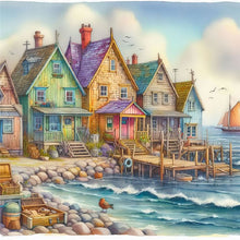 Load image into Gallery viewer, Seaside House 40*40CM(Canvas) Full Round Drill Diamond Painting