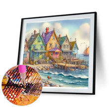 Load image into Gallery viewer, Seaside House 40*40CM(Canvas) Full Round Drill Diamond Painting