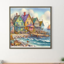 Load image into Gallery viewer, Seaside House 40*40CM(Canvas) Full Round Drill Diamond Painting