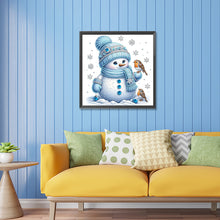 Load image into Gallery viewer, Christmas Snowman 30*30CM(Canvas) Partial Special Shaped Drill Diamond Painting