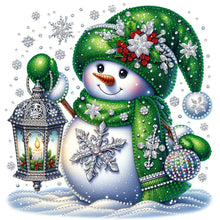 Load image into Gallery viewer, Christmas Snowman 30*30CM(Canvas) Partial Special Shaped Drill Diamond Painting
