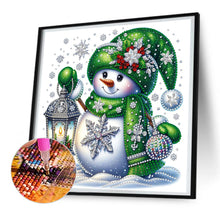 Load image into Gallery viewer, Christmas Snowman 30*30CM(Canvas) Partial Special Shaped Drill Diamond Painting