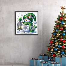 Load image into Gallery viewer, Christmas Snowman 30*30CM(Canvas) Partial Special Shaped Drill Diamond Painting