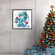 Load image into Gallery viewer, Christmas Snowman 30*30CM(Canvas) Partial Special Shaped Drill Diamond Painting